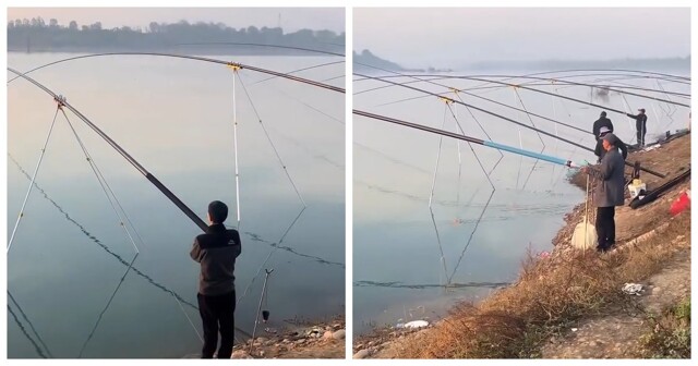 Рыбалка как артиллерия: необычная техника берегового лова в Сиане