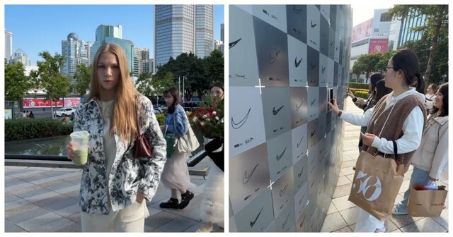 Девушка поразила китайцев обычным липучим чехлом для телефона