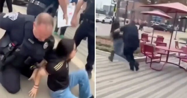 Школьница бросила в полицейского напиток и пожалела