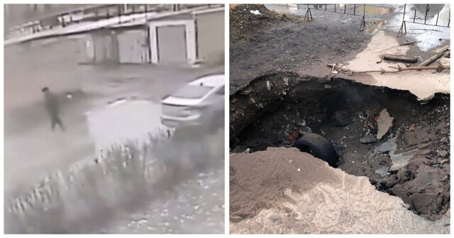 В Омске пенсионер наступил в лужу и провалился в кипяток