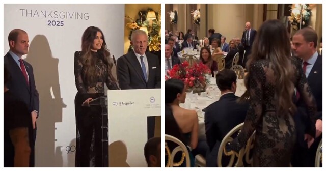 Посол США пришла на официальный прием в прозрачном платье