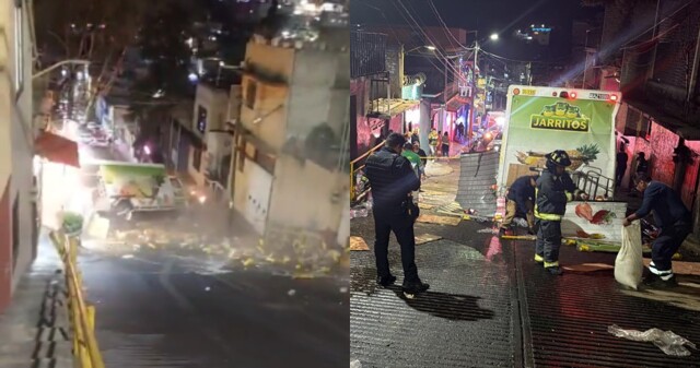 В Мехико грузовик  потерял управление и врезался в жилой дом