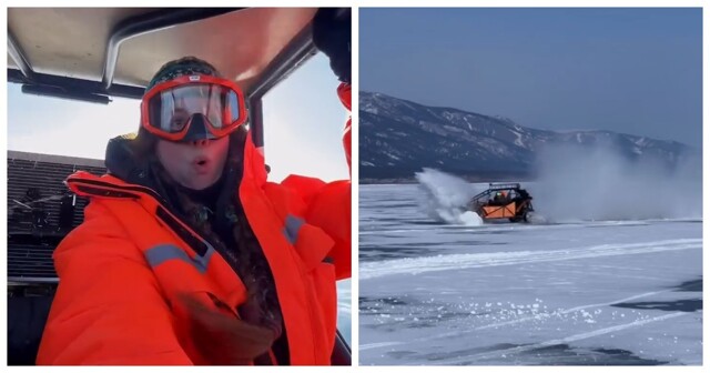 На багги по Байкалу: экстремалы устроили заезд по замёрзшему озеру
