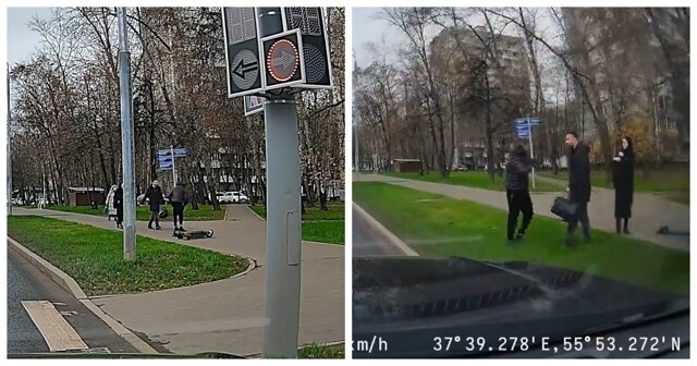 Москвич ударил электросамокатчика за неаккуратную езду