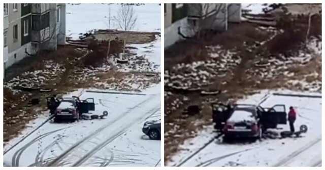 На Урале дети разобрали припаркованную машину