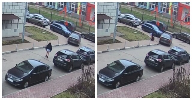 В Подмосковье «Чудо-женщина» разнесла крышкой канализационного люка машину