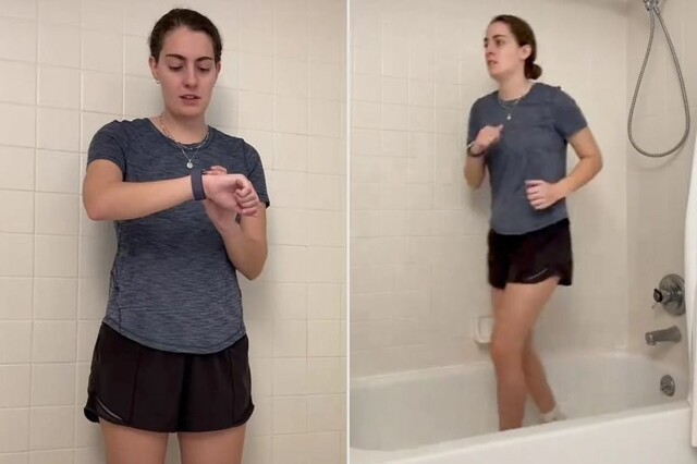 Американка пробежала 1,6 км в собственной ванне