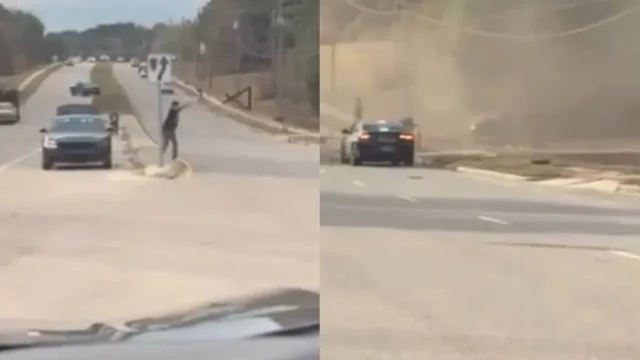 Погоня с применением шипов привела к повреждению линии электропередач