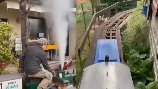 Железная дорога во дворе дома