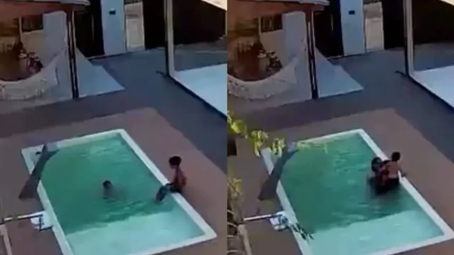 Отец героически спас двух тонущих детей