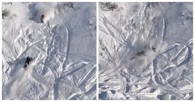 На Камчатке столкнулись два снегохода