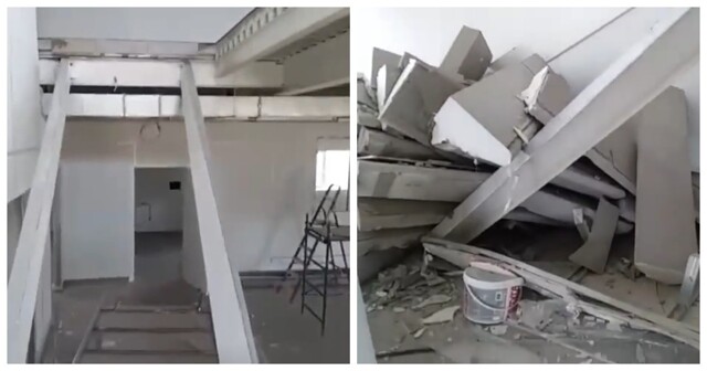 На стройке обрушилась лестница из-за слабой сварки