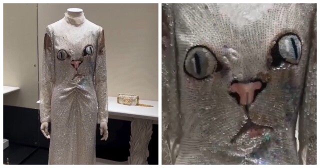 Бренд Valentino представил уникальное платье с котом