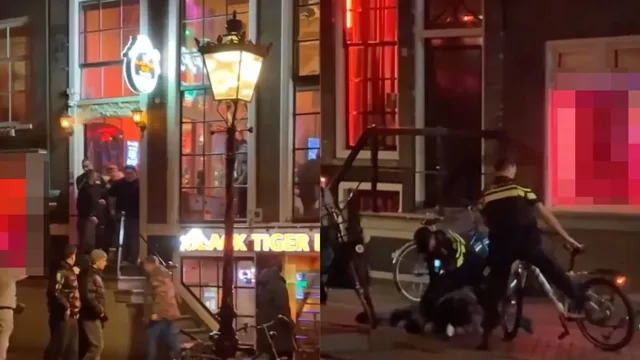 Не стоит злить полицейских в квартале красных фонарей Амстердама