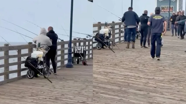 Борьба за улов: рыбаки устроили драку на пирсе