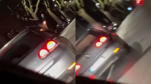 Фейерверк из автомобиля пошёл не по плану