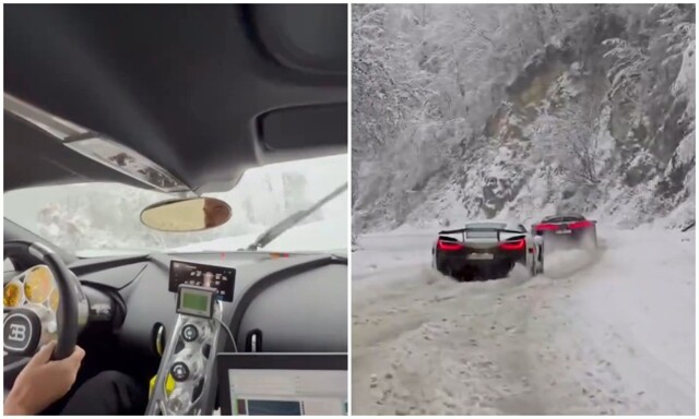 Глава Bugatti показал, как гиперкар за 4 миллиона долларов испытывают снежной кашей