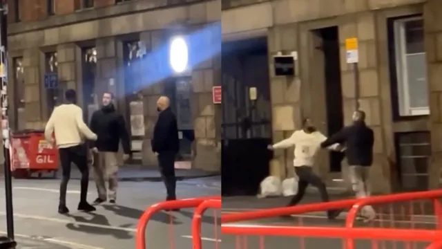 Когда пинок не удался: уличная драка в Манчестере