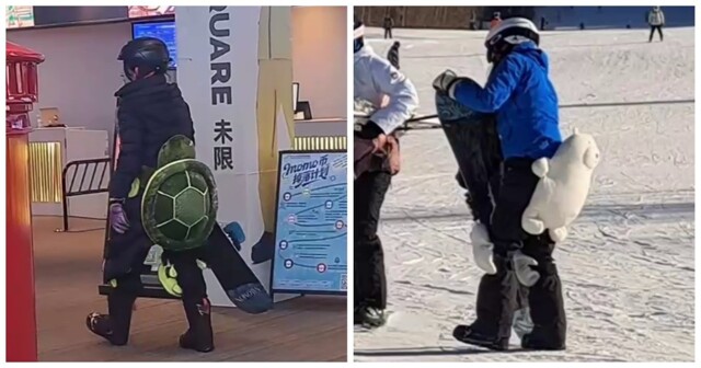 Китайские сноубордисты используют мягкие "напопники"