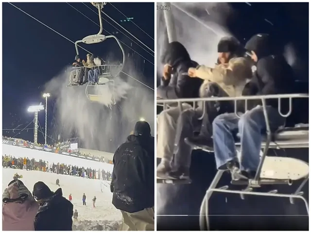 В Швейцарии хулиганы сломали подъёмник и получили снежное наказание