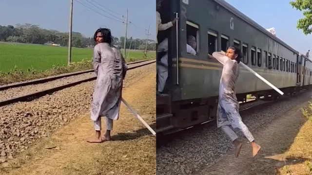 Как воруют телефоны у пассажиров поездов в Пакистане