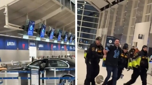 В Детройте водитель влетел в терминал аэропорта, пытаясь успеть на рейс
