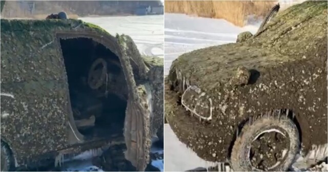 Видео подъёма затонувшего в Приморье год назад внедорожника рыбаков вызвало споры 