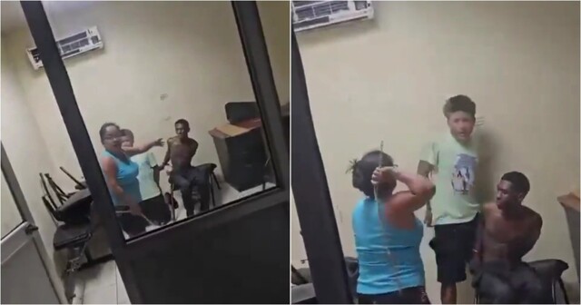 В Колумбии мать избила сына прямо в полицейском участке
