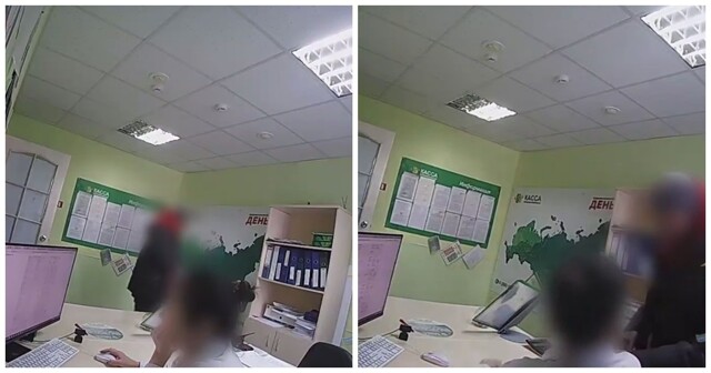 Ограбление офиса микрозаймов в Красноярском крае попало на видео
