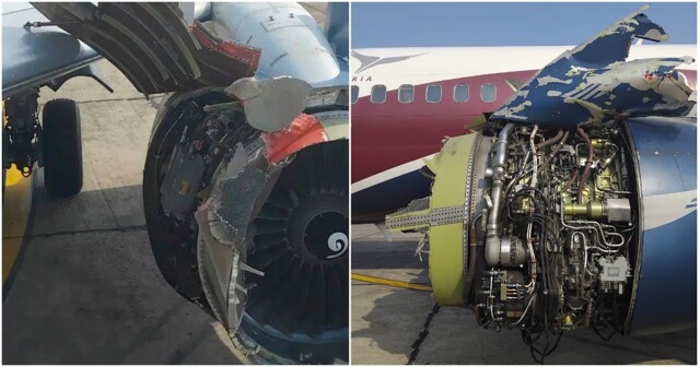 +1 фобия в копилку: в Нигерии Boeing 737 лишился обшивки двигателя прямо в полете