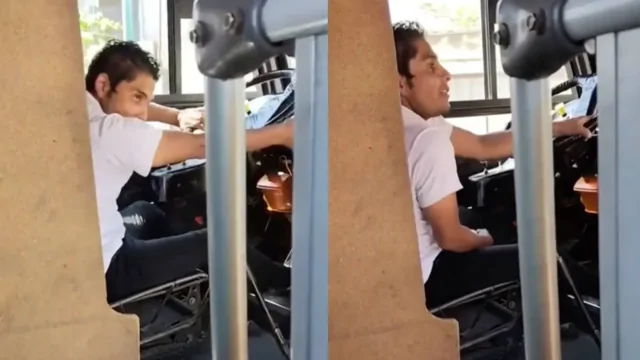 Странная манера вождения мексиканского водителя