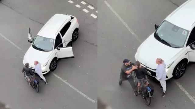 Конфликт между водителем и велосипедистом закончился неожиданно