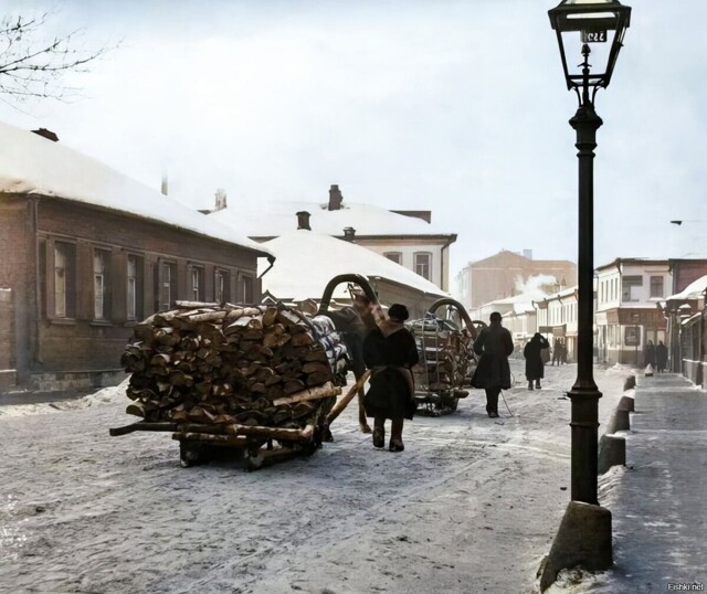 Москва, Большая Бронная улица, зима, 1900-1910 год