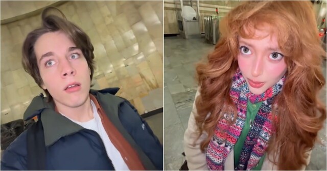 Парень и девушка исполнили в метро песню «Улетай на крыльях ветра»