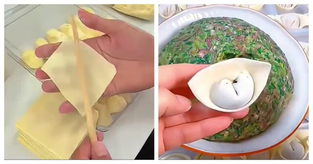 Как китайские мастера лепят пельмени