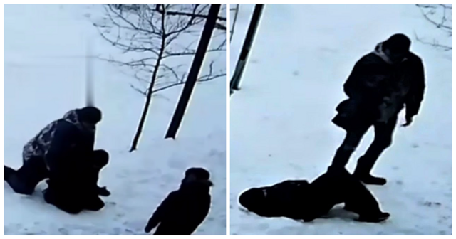 В Тюмени мужчина поставил на колени обидчика сына и попал под проверку полиции