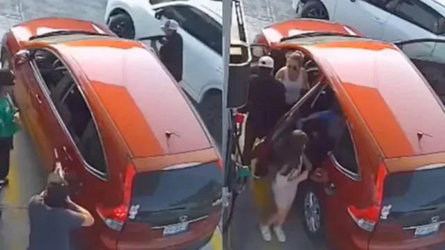 Вооружённые грабители угнали машину семьи прямо на заправке в Мексике