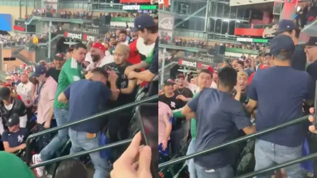 Драка на трибунах: фанат толкнул болельщиков Мексики — и через секунды началась массовая потасовка