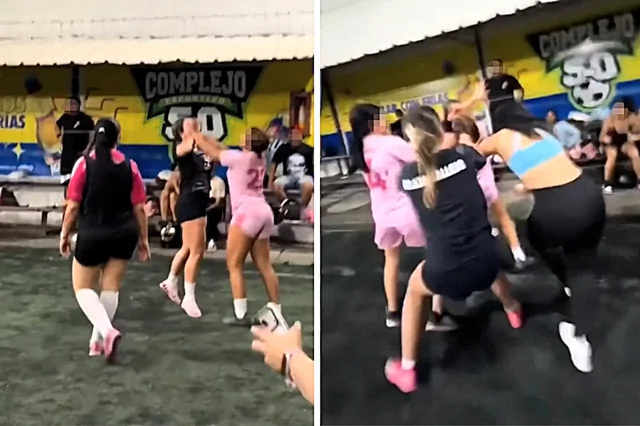 Во время женского футбольного матча в Колумбии произошла массовая драка