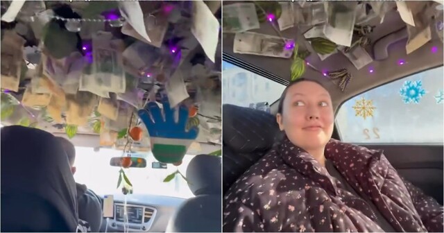 В Пензе водитель украшает салон оставленными чаевыми