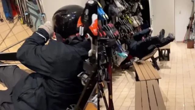 Алкоголь и лыжная раздевалка: мужчина не удержался на ногах