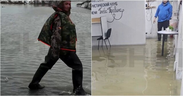 Сезон больших луж: столица Камчатки справляется с таянием огромных сугробов в жилых кварталах
