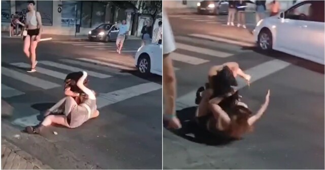 В Аргентине женщины устроили драку с  ножницами из-за мужчины