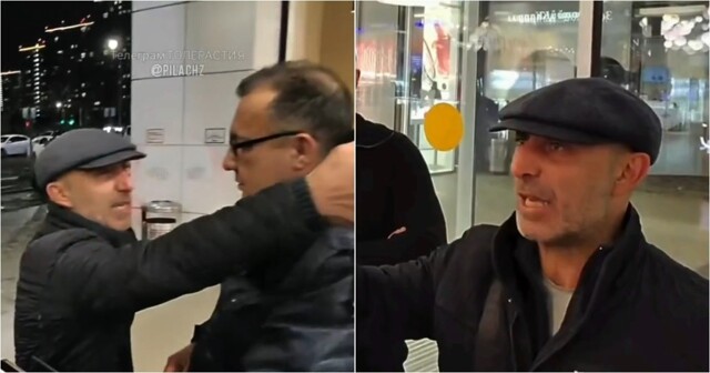 В Краснодаре мужчина устроил скандал у входа в торговый центр