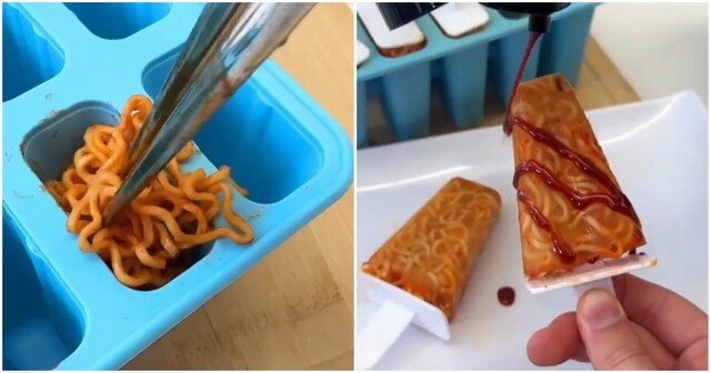 Мороженое из острой корейской лапши