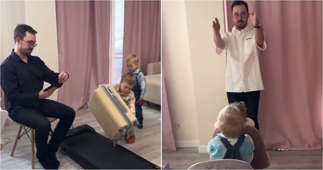 Родители устроили детям «настоящее путешествие» прямо дома