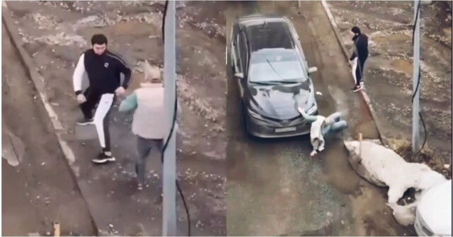 В Казани бородач избил пожилого мужчину из-за дорожного спора