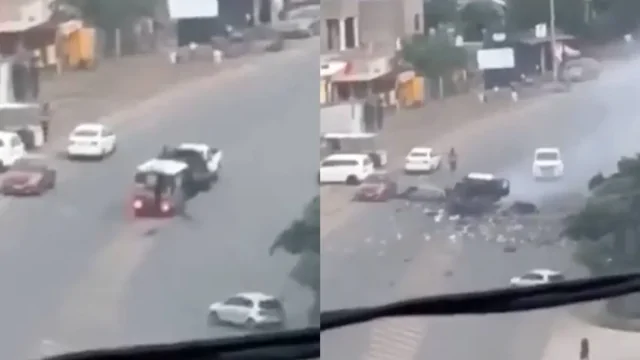 Ограбление как в фильме: фургон с деньгами взлетел на воздух, грабители скрылись с добычей