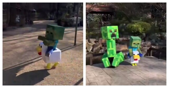 Мама и сын закосплеили персонажей Minecraft