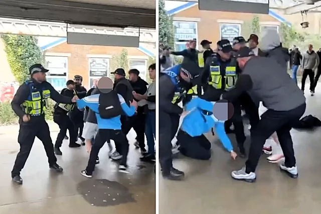 Футбольного фаната ударили дубинкой во время потасовки на железнодорожной платформе